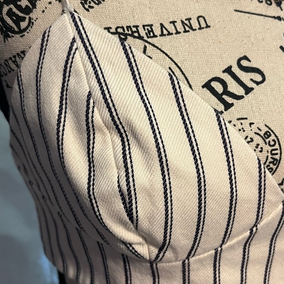 Adam Lippes Striped Cream and Black Bralette Rent the Runway - Picture 2 of 12